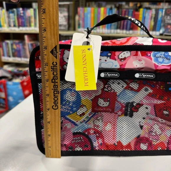 LeSportsac Red and Pink Hello Kitty Packing Cube Mesh Pocket Travel Organizer - Picture 7 of 11